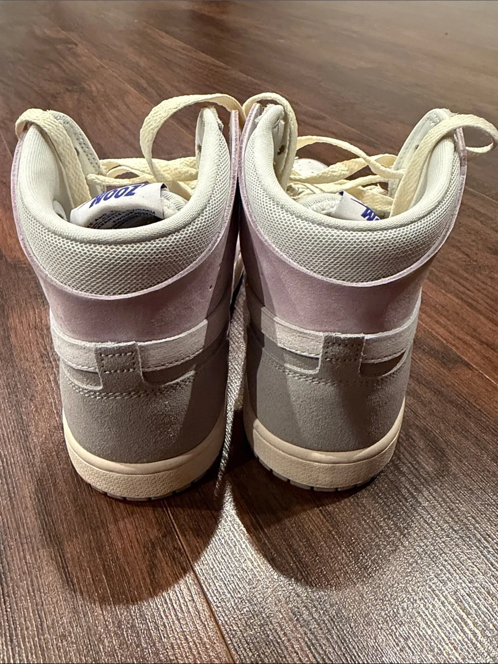 Jordan Women’s Mid Top Sneakers in Light Gray & Lavender - Picture 13 of 13
